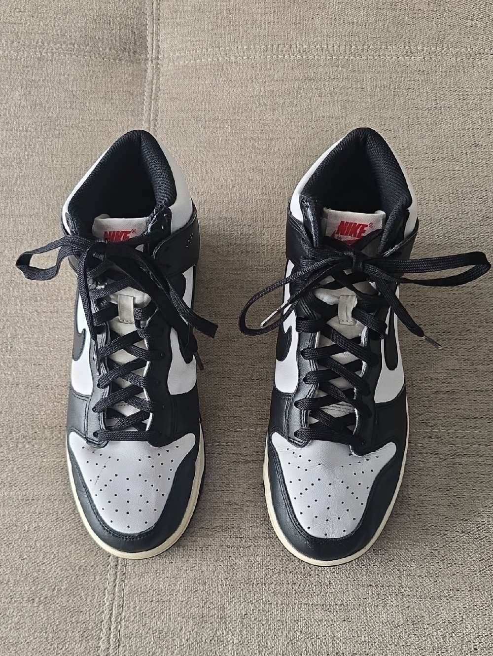 Nike Black & White High-Top Sneakers 8.5